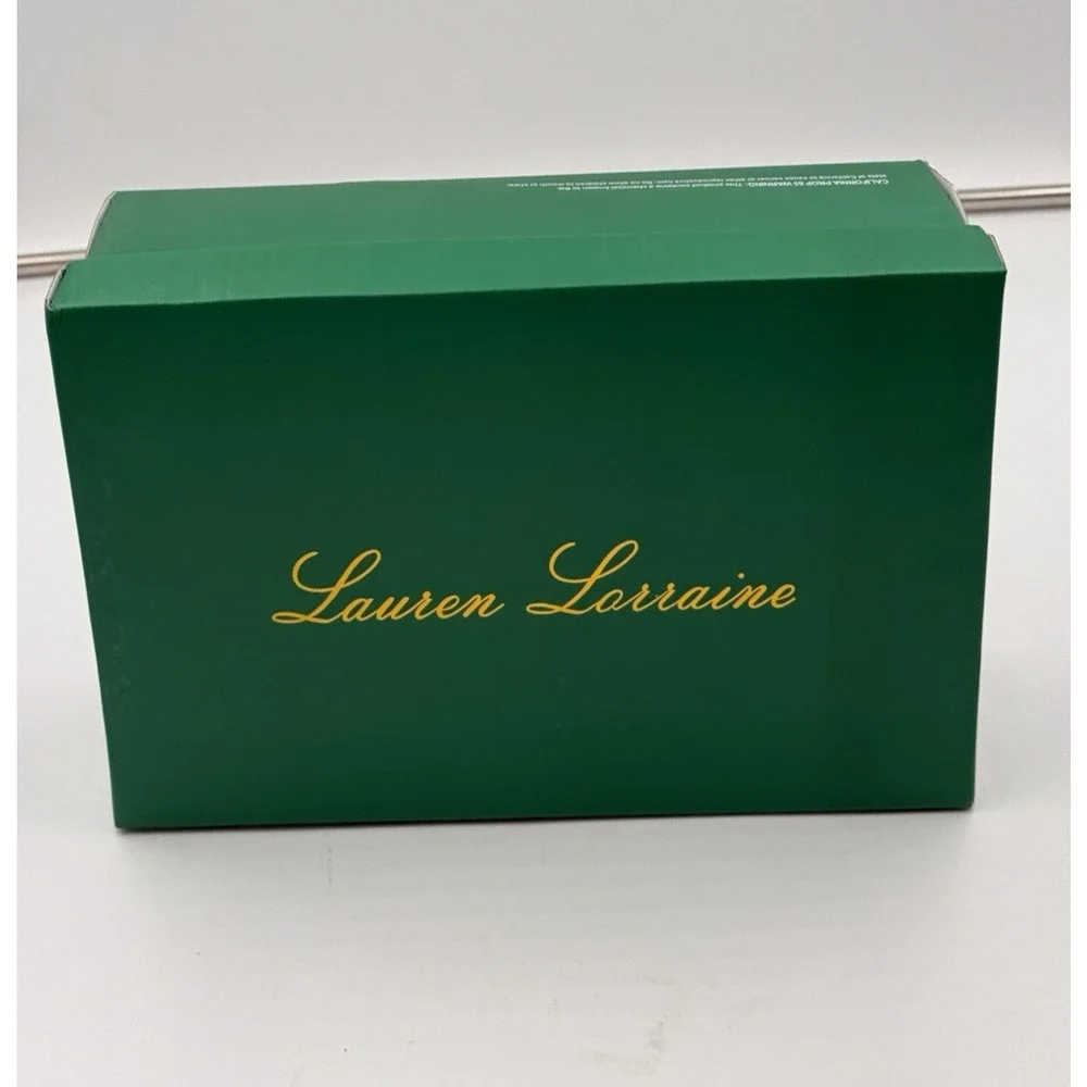 Lauren Lorraine Dori Pump Heels Bronze Gold Crystals Pointed Toe Size 9.5 New - Picture 10 of 10